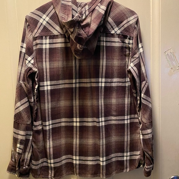 Carhartt long sleeves button down, hooded flannel shirt, like new, medium size - Picture 3 of 14